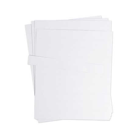 U BRANDS Data Card Replacement Sheet, 8.5 x 11 Sheets, White, PK10 5165U06-48